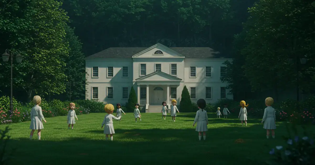 自然に囲まれた大きな館で暮らす子どもたち