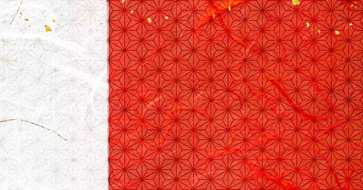 るろうに剣心：和柄背景のAI生成画像