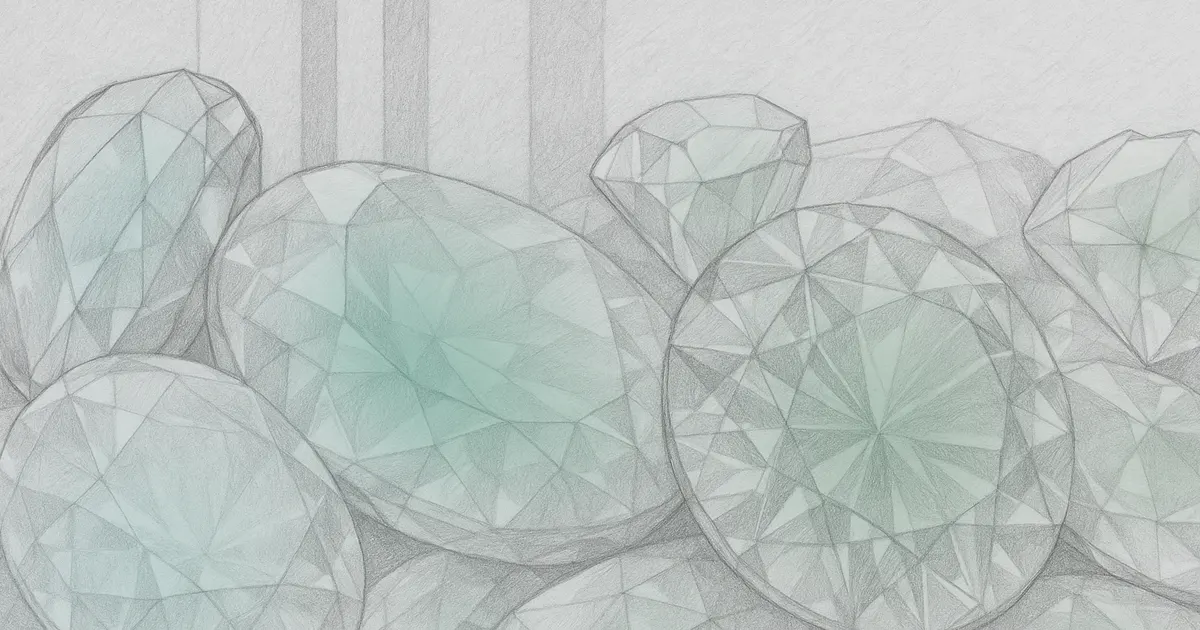 宝石の国：輝く宝石の群れを描いたAI生成画像